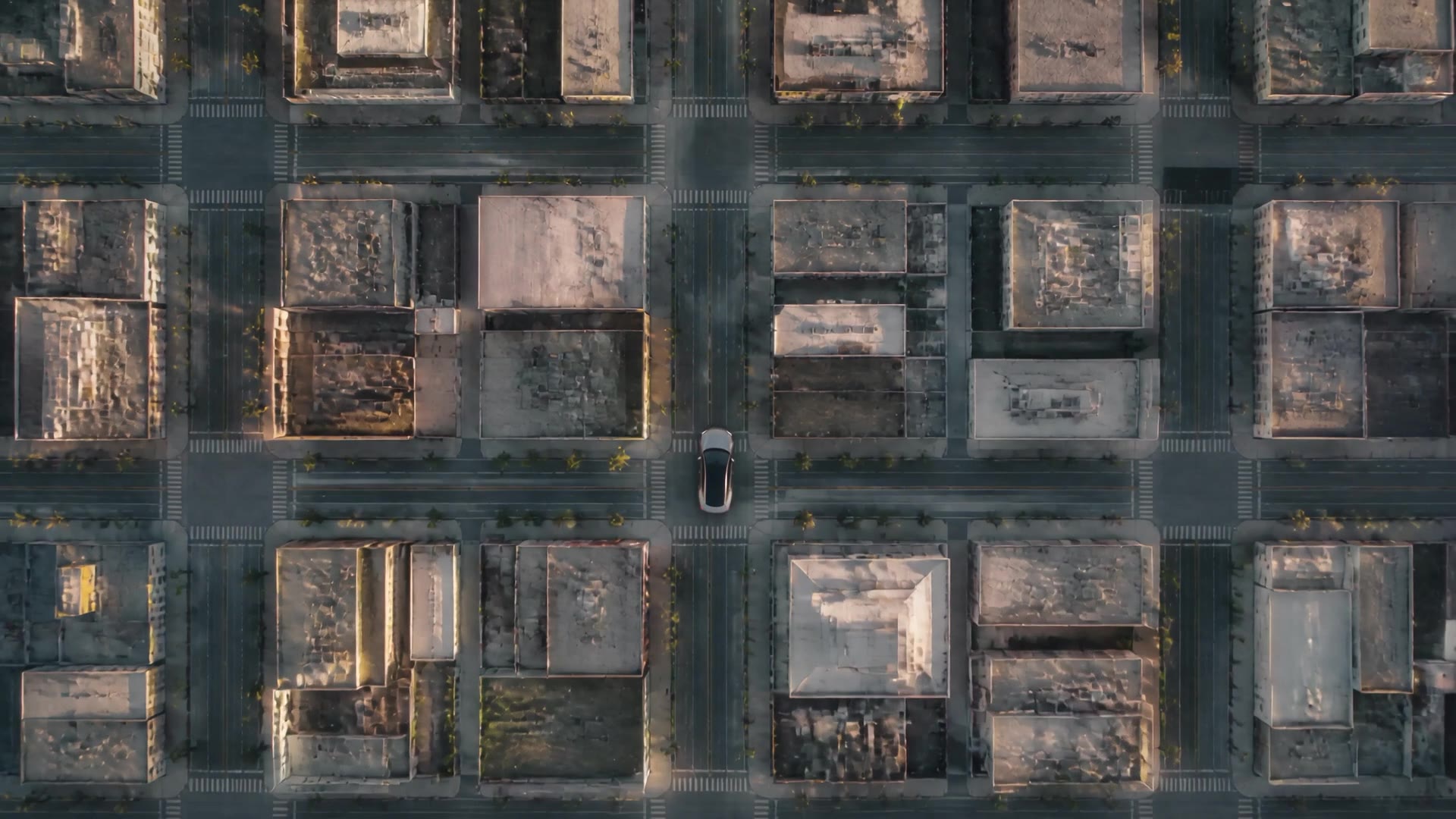 A stylized city seen from above